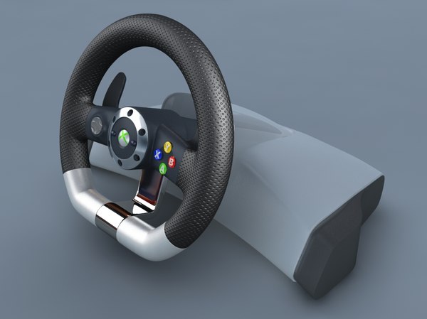 3d model microsoft xbox 360 racing wheel - TKs Microsoft XBox 360 Racing Wheel by TiKay
